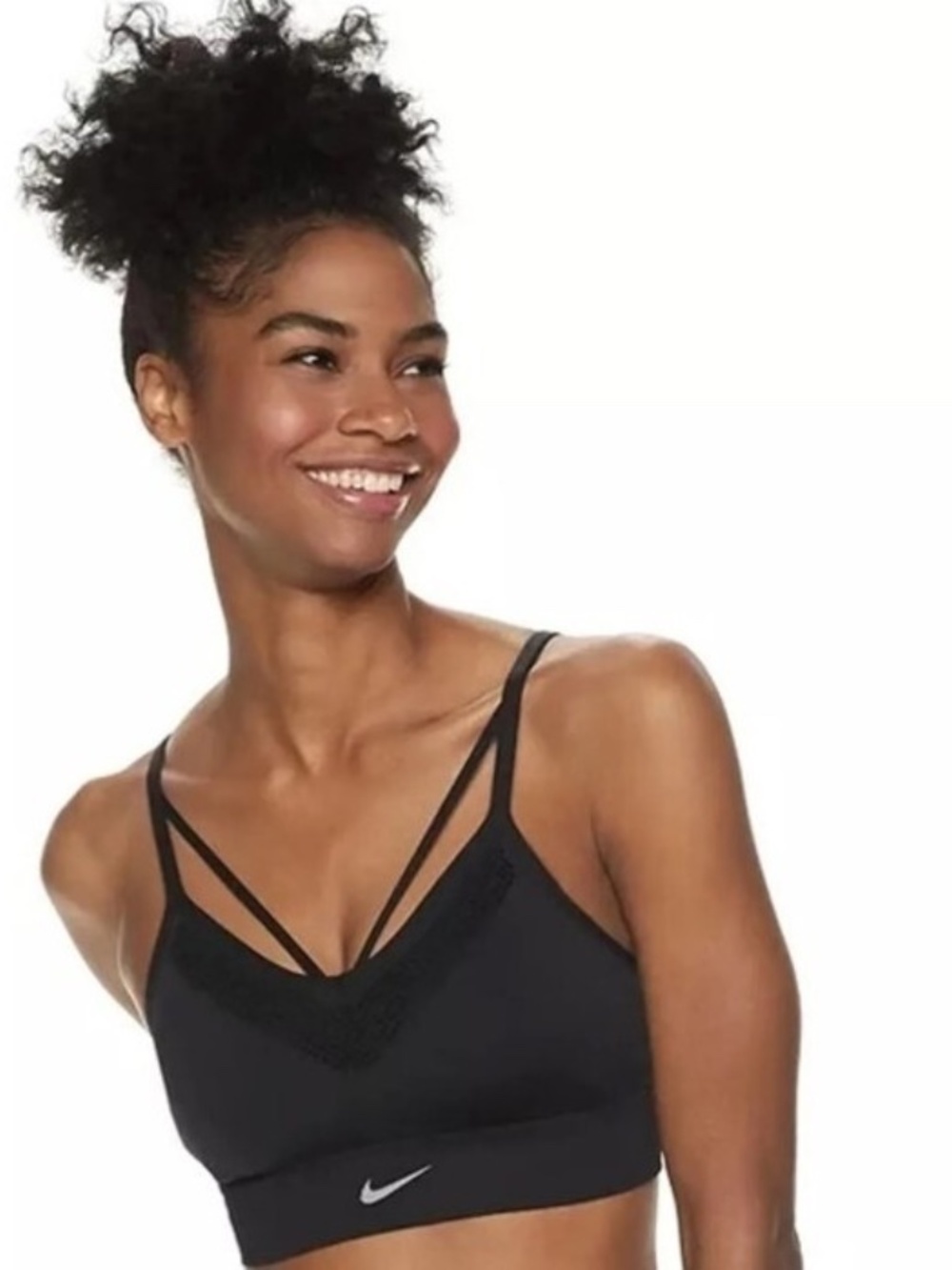 Nike Light Impact Sports Bra, Black, Size XS
